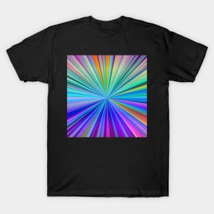 Rainbow Vortex Abstract T-Shirt